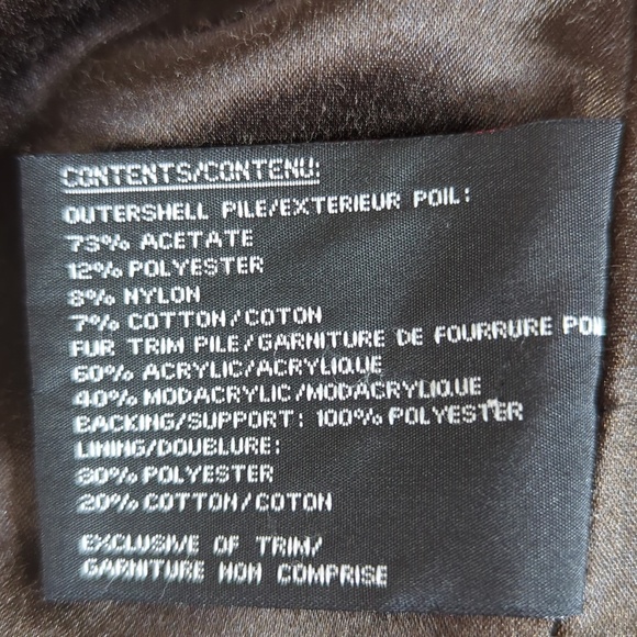 Vintage Burgundy Faux Persian Lamb Coat w/Faux Fur Trim Retro Glam - Picture 16 of 16